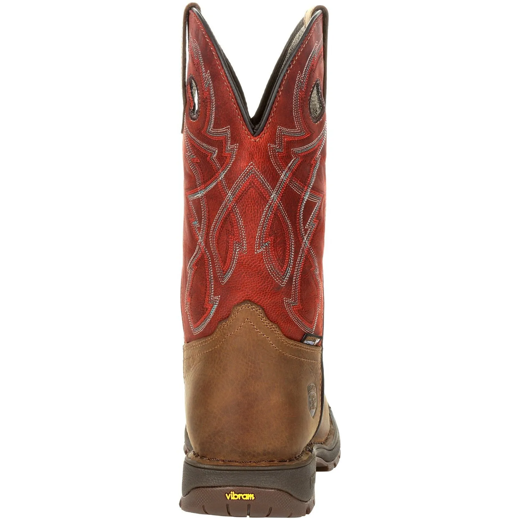 Rocky Men's Legacy 32 11" Sqr Toe WP Western Work Boot- Red - RKW0316