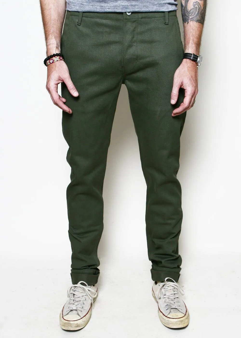 Rogue Territory - Infantry Pant Green Selvedge Twill