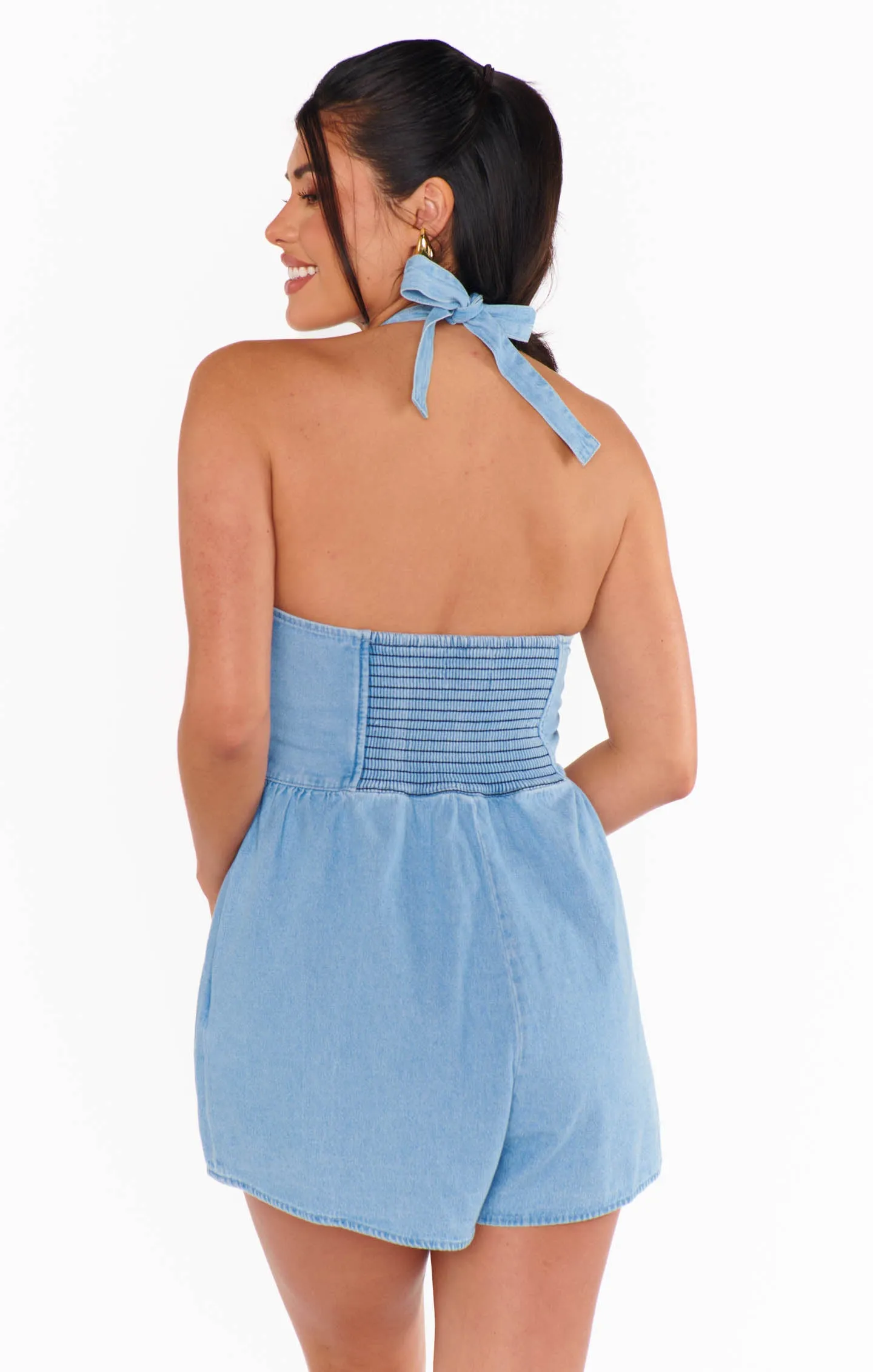 Romee Romper ~ Sky Indigo