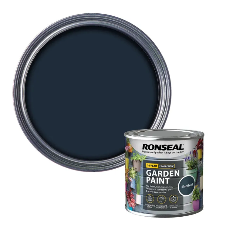 Ronseal Garden Paint - Blackbird 250ml