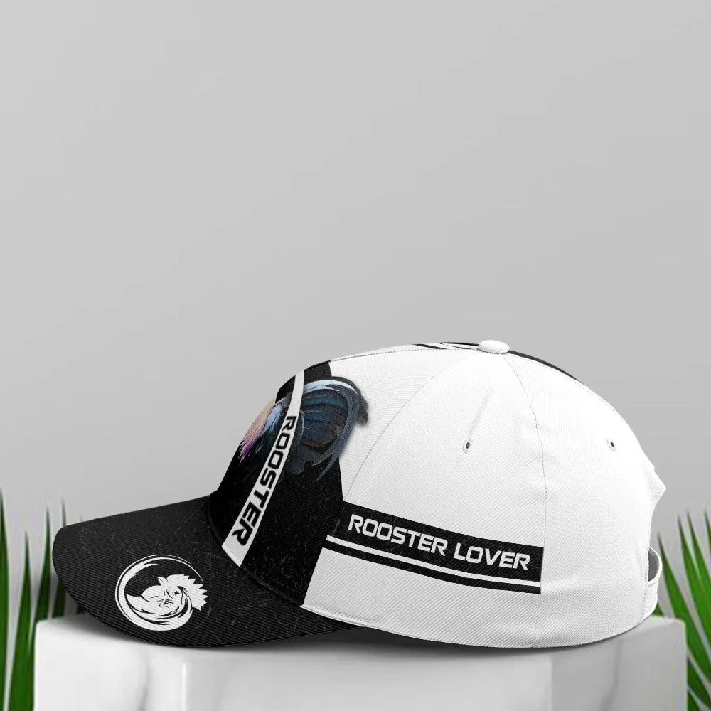 Rooster Black And White Cool Baseball Cap Coolspod