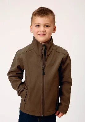 Roper Boys Hi-Tech Heather Mocha Polyester Softshell Jacket