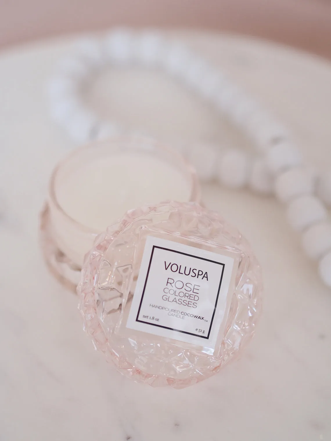 Rose Coloured Glasses Macaron Candle