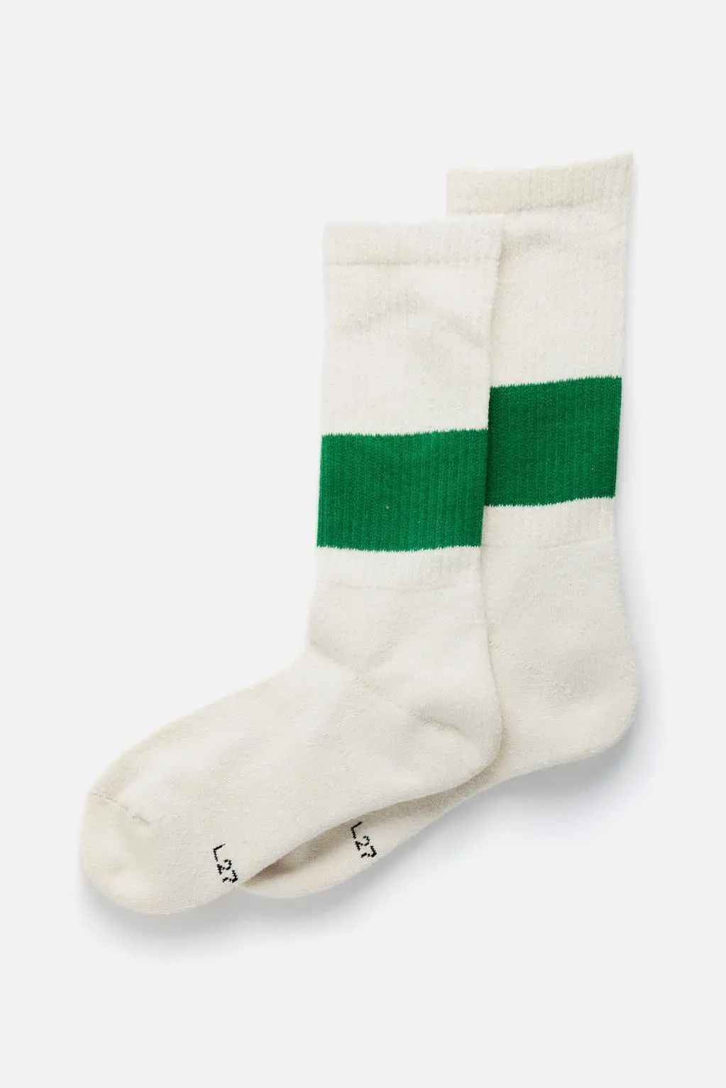 RoToTo Silk Cotton Classic Crew Socks / Green