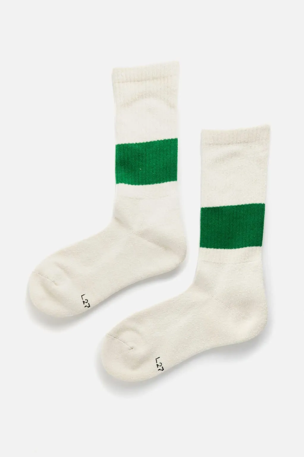 RoToTo Silk Cotton Classic Crew Socks / Green