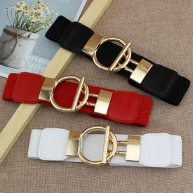 Round Buckle Elastic Belt