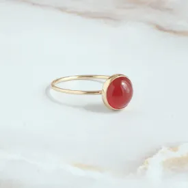 Round Carnelian 8mm Ring