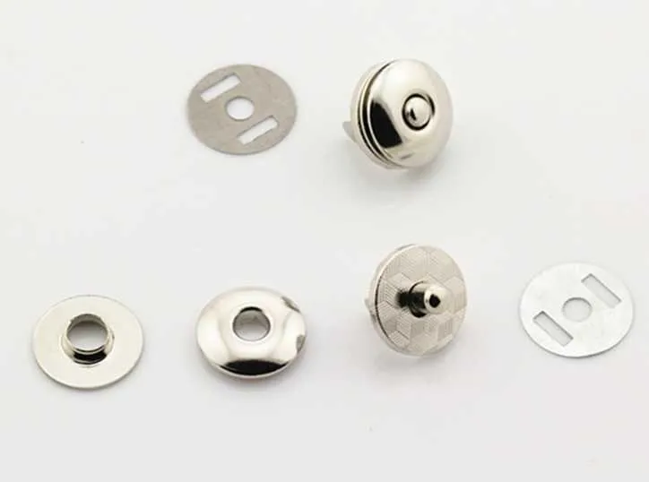 Round Magnetic Snaps Closures Button Clasps Handbag Purse Bag Clothes Set Sewing Leather Hand Bag Silver Gold Bronze 17 mm 11/16 inch