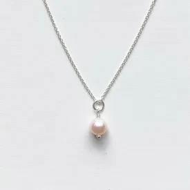 Round Pearl Charm Necklace