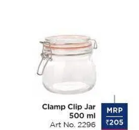 ROXX 2296 CLAMP CLIP JAR 500ML