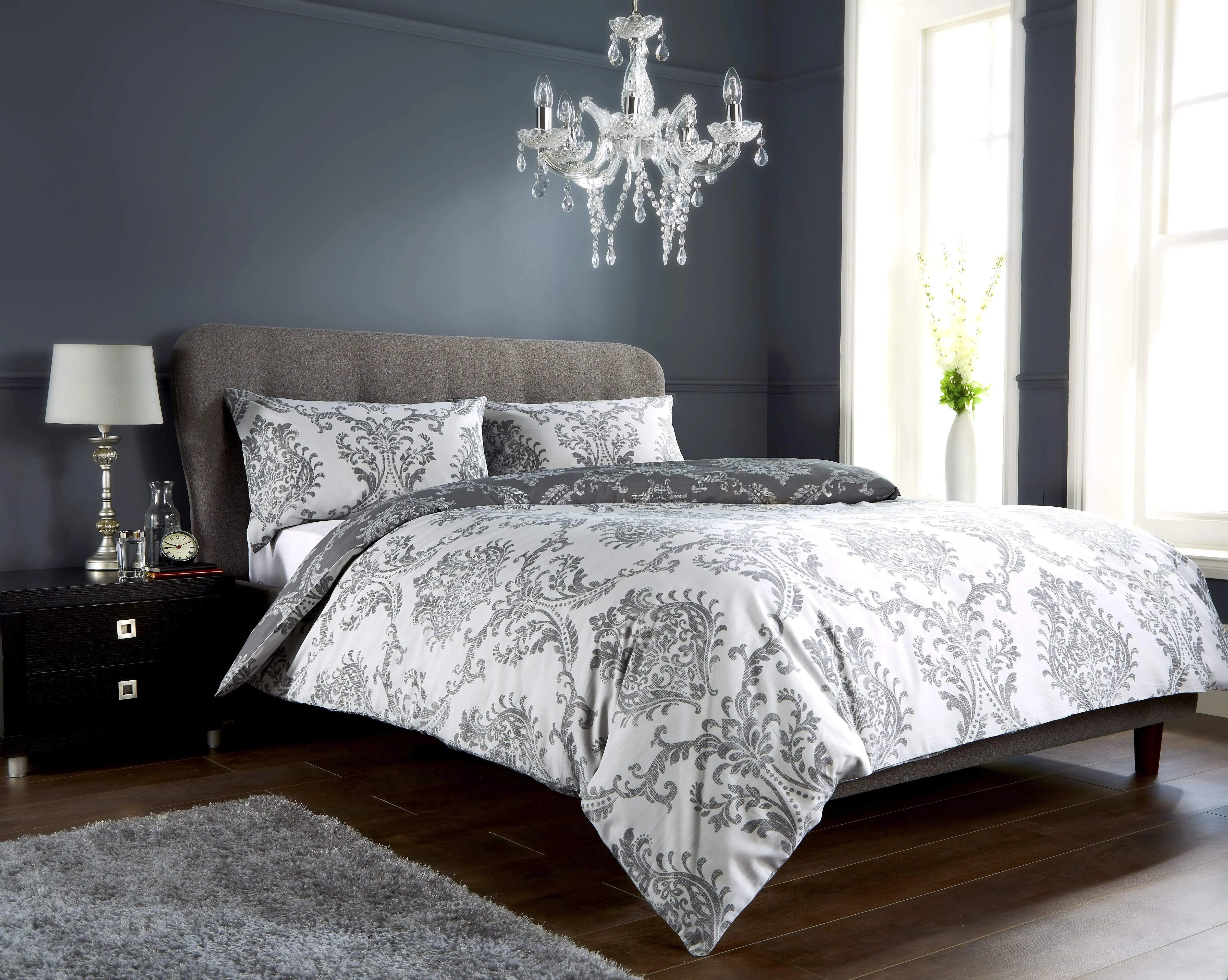 Royal Damask Cotton Rich Duvet Set Luxurious Soft Durable Bedding in Multiple Sizes and Colours for Ultimate Comfort by OLIVIA ROCCO