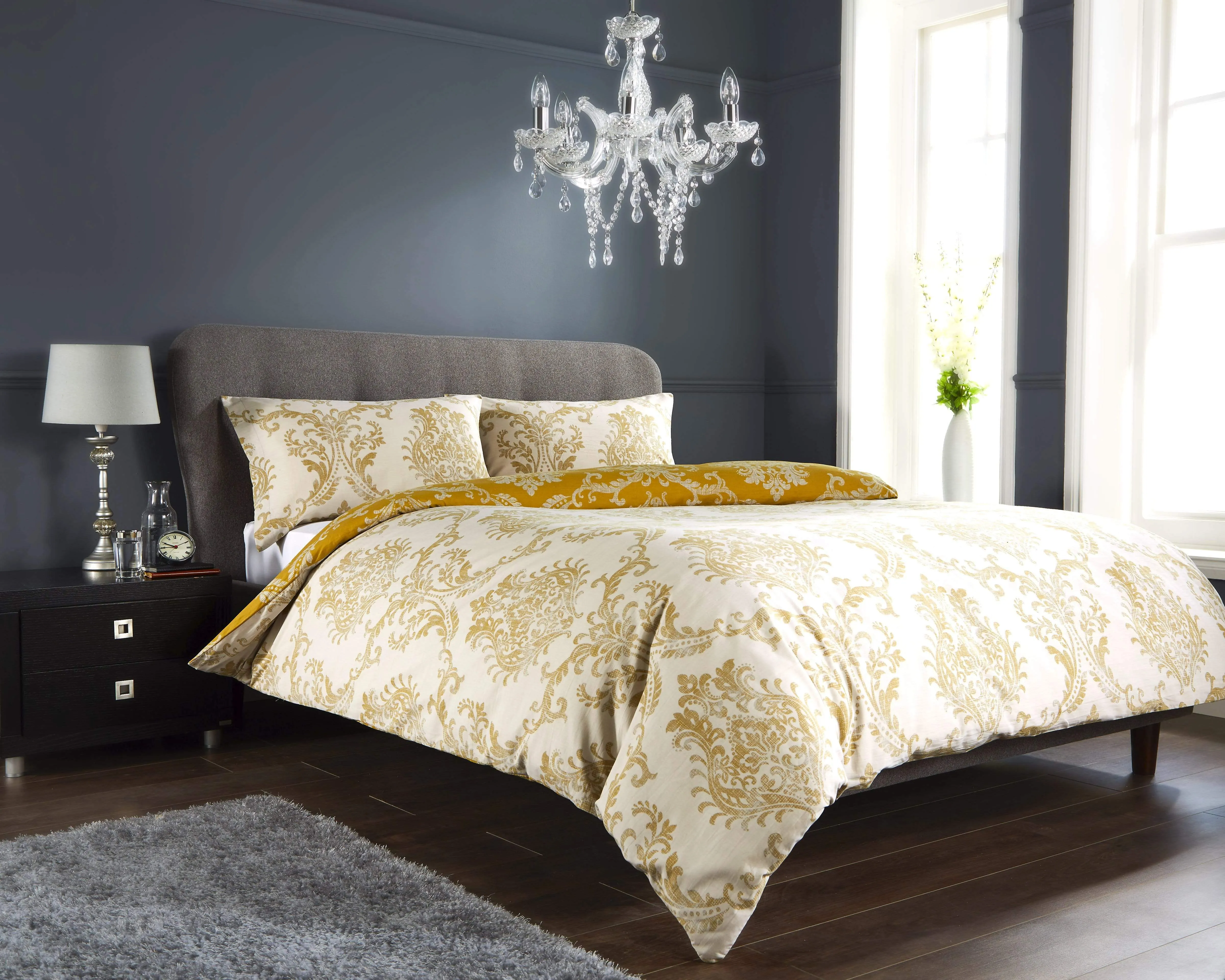 Royal Damask Cotton Rich Duvet Set Luxurious Soft Durable Bedding in Multiple Sizes and Colours for Ultimate Comfort by OLIVIA ROCCO