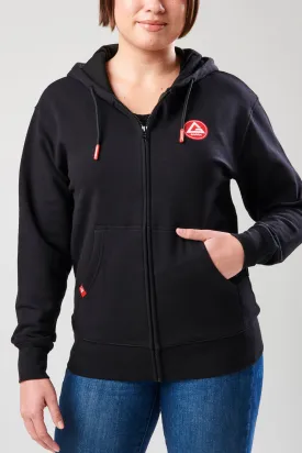 RS Classics Womens Zip Up Hoodie - Black