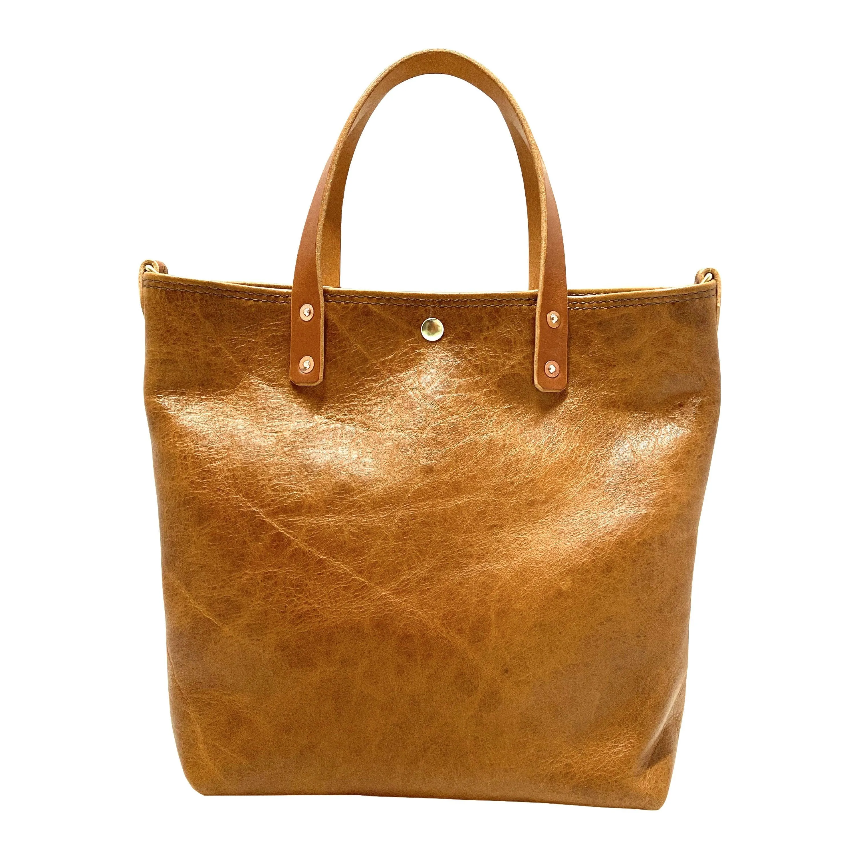 RTS- Claremont Crossbody Leather Tote in Light Umber