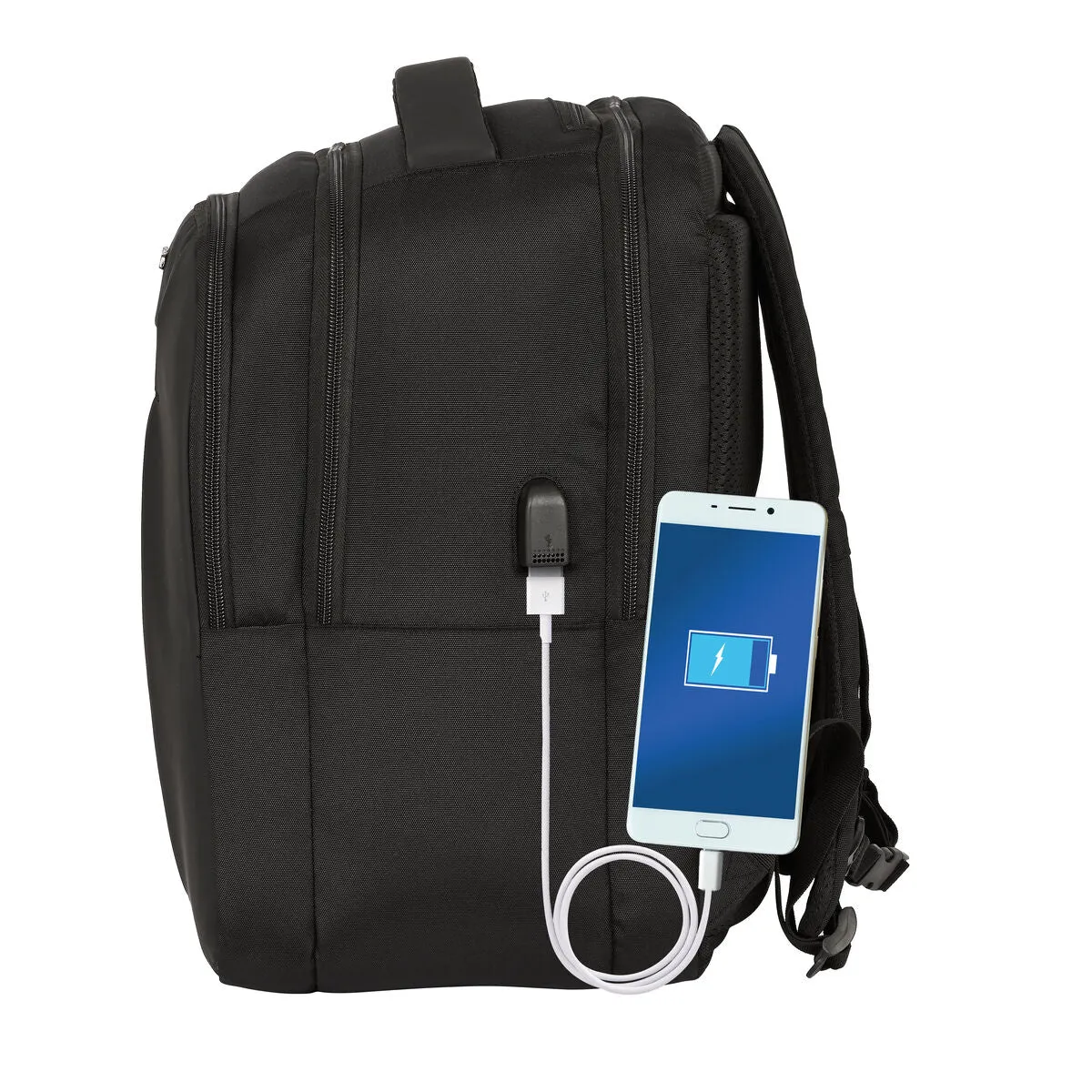 Rucksack for Laptop and Tablet with USB Output Safta Business Black (31 x 45 x 23 cm)