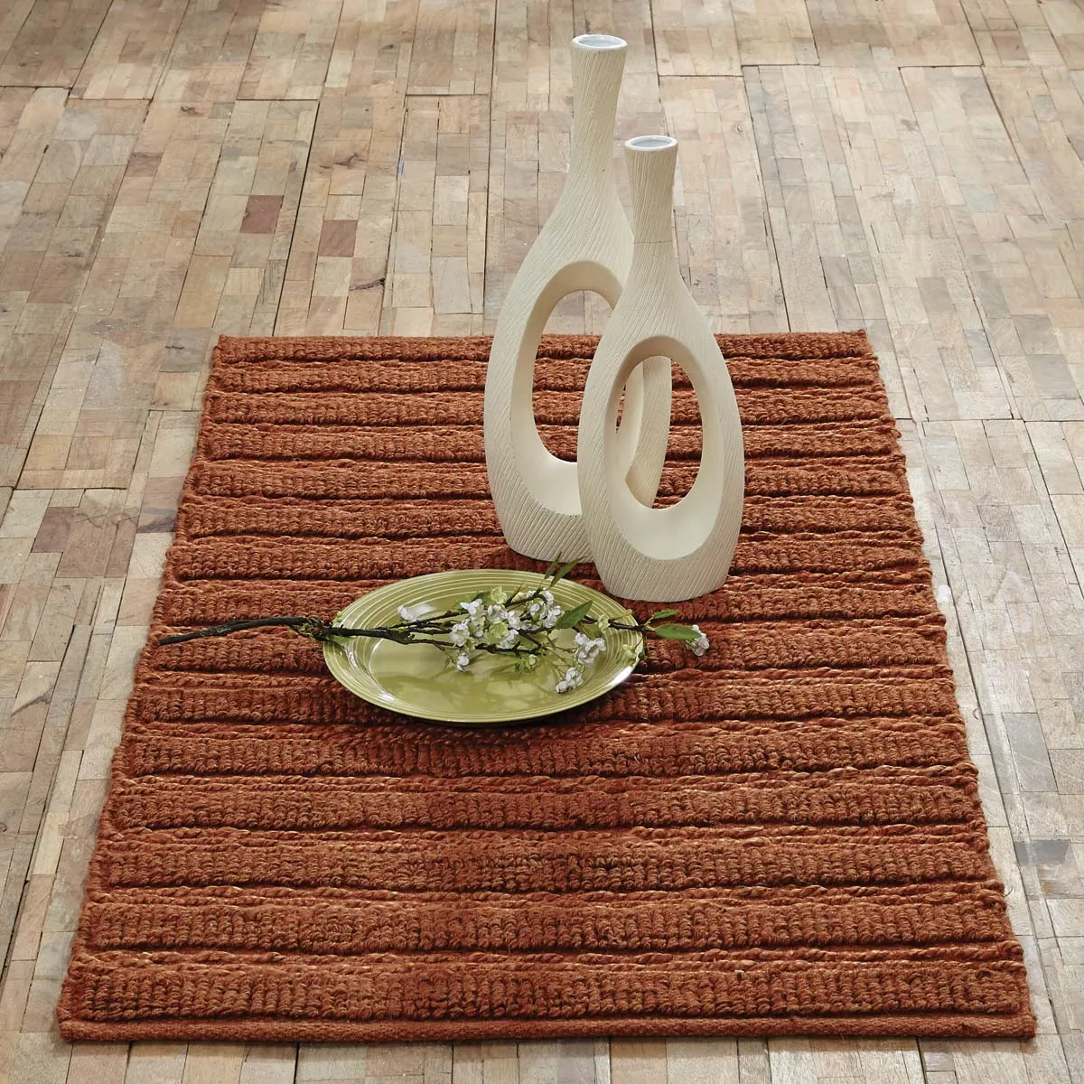 Rug Farmhouse Laila Jute Looped Textured Floor Decor VHC Brands