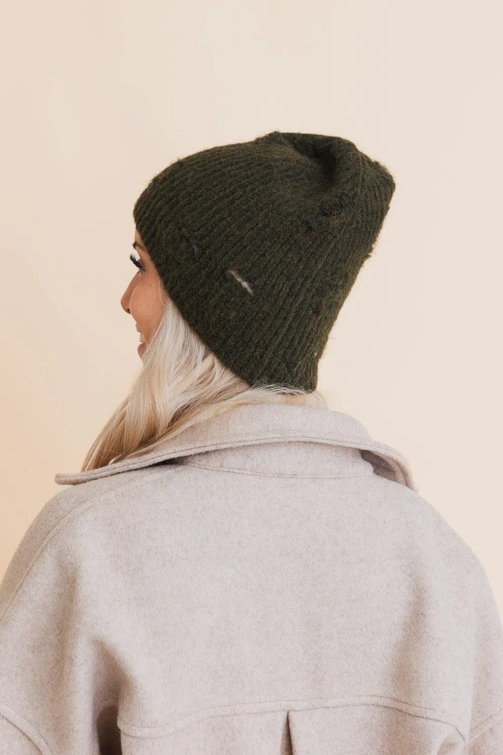 Rugged Edge Distressed Knit Beanie