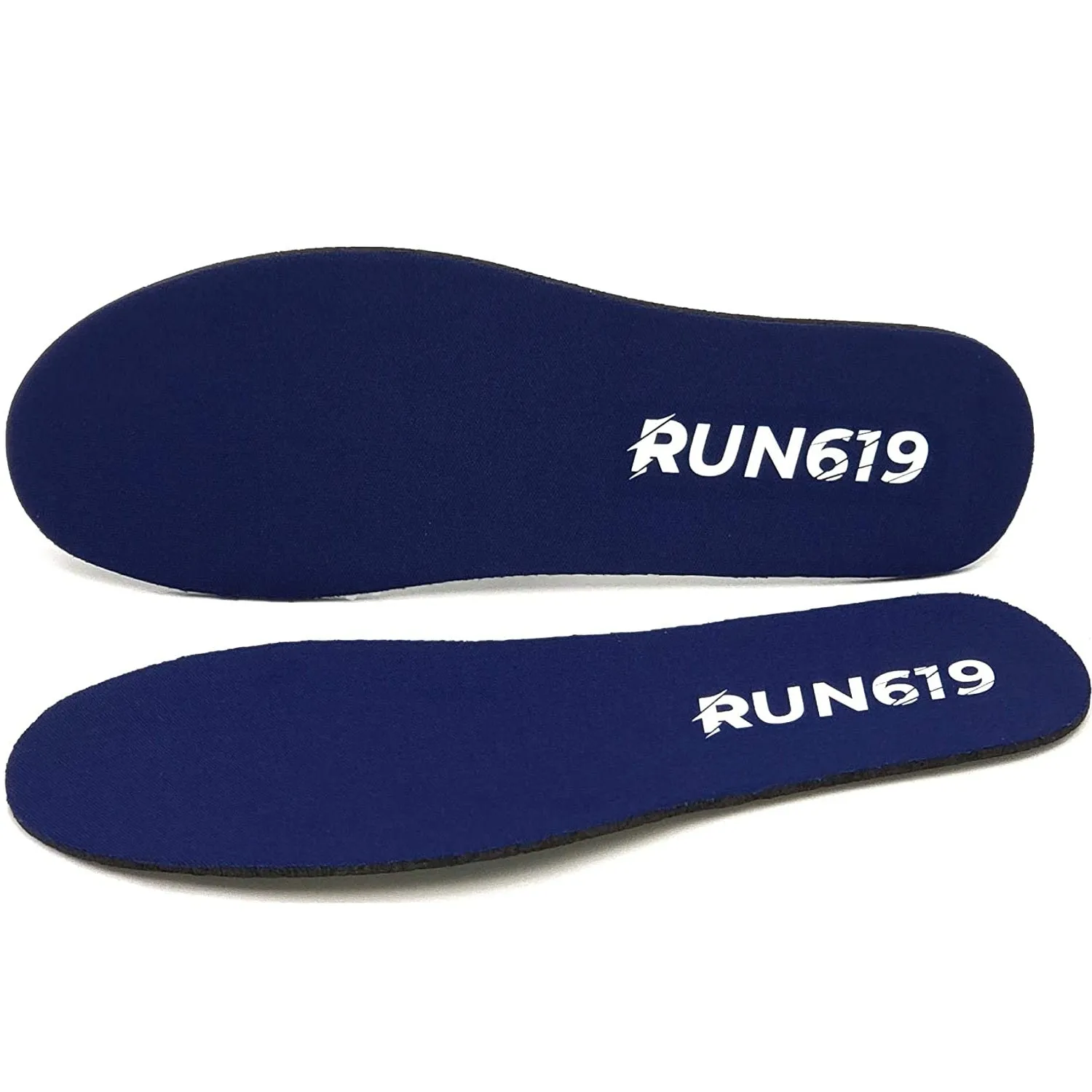 RUN619 |  Thin Flat Cushion Shoe Inserts w/ No Arch Support - Foot Forming | Perfect for Running Walking Work or Hiking | Thin 3mm Insoles