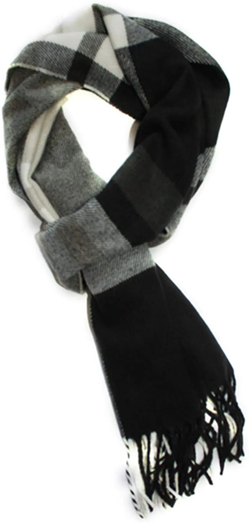 Runtlly Men'S Winter Scarf Soft Classic Cashmere Feel Scarves Unisex