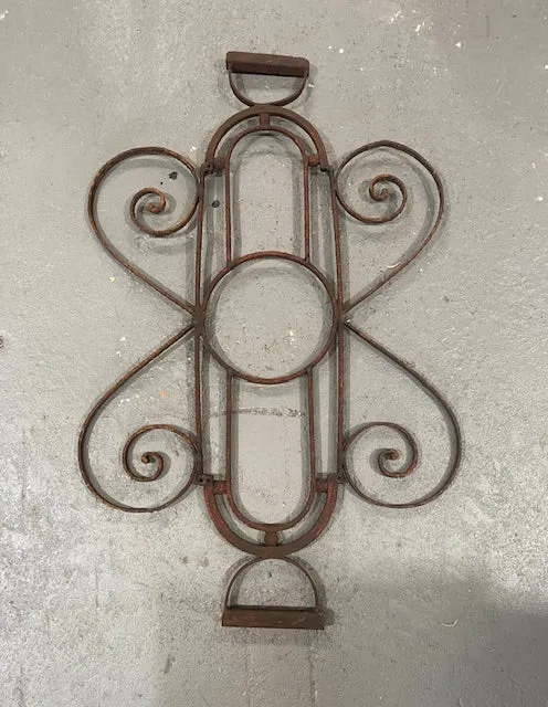 Rustic  Wrought Iron Wall Art Panel # 6634