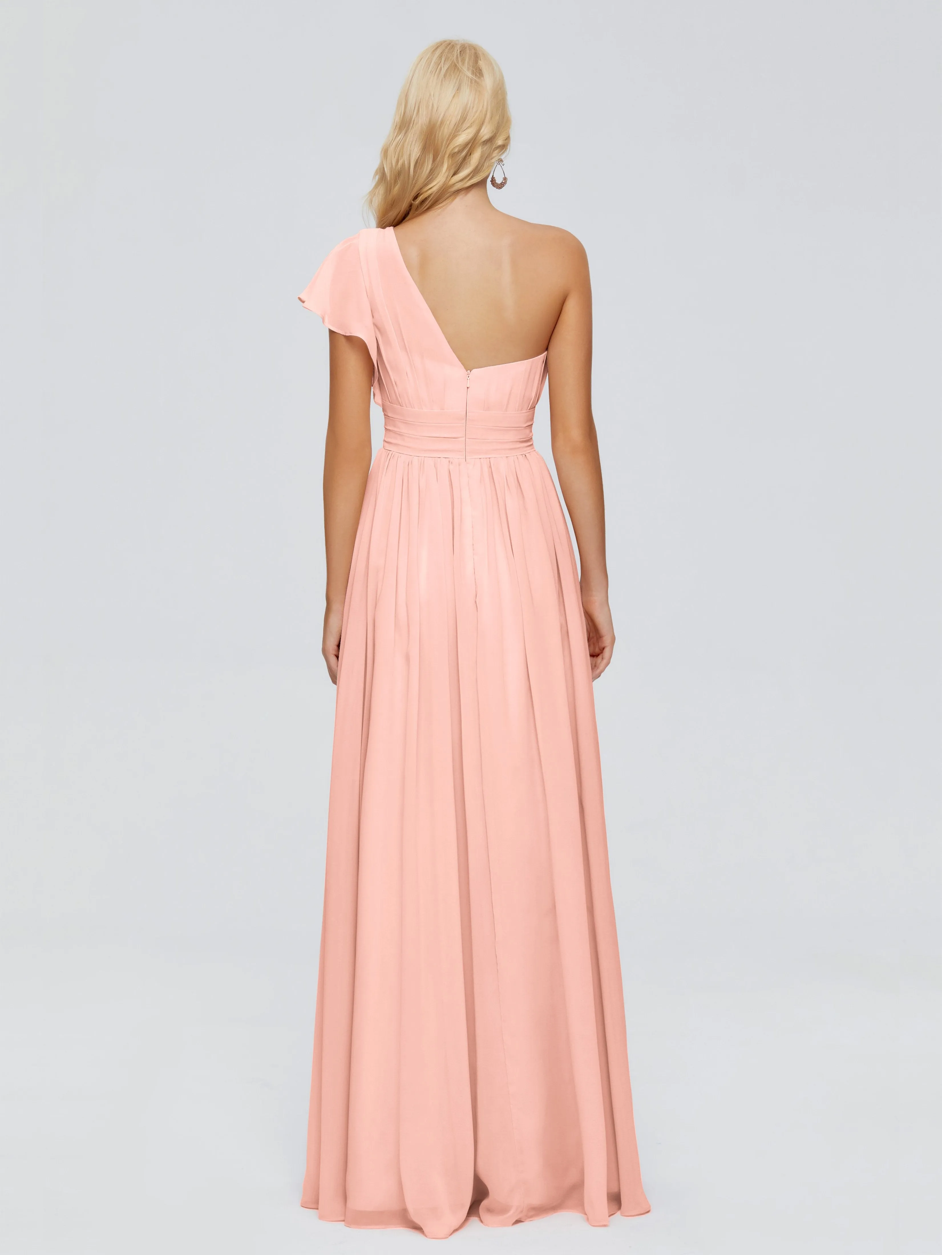 Rylee Gorgeous One Shoulder Pleated Chiffon Bridesmaid Dresses