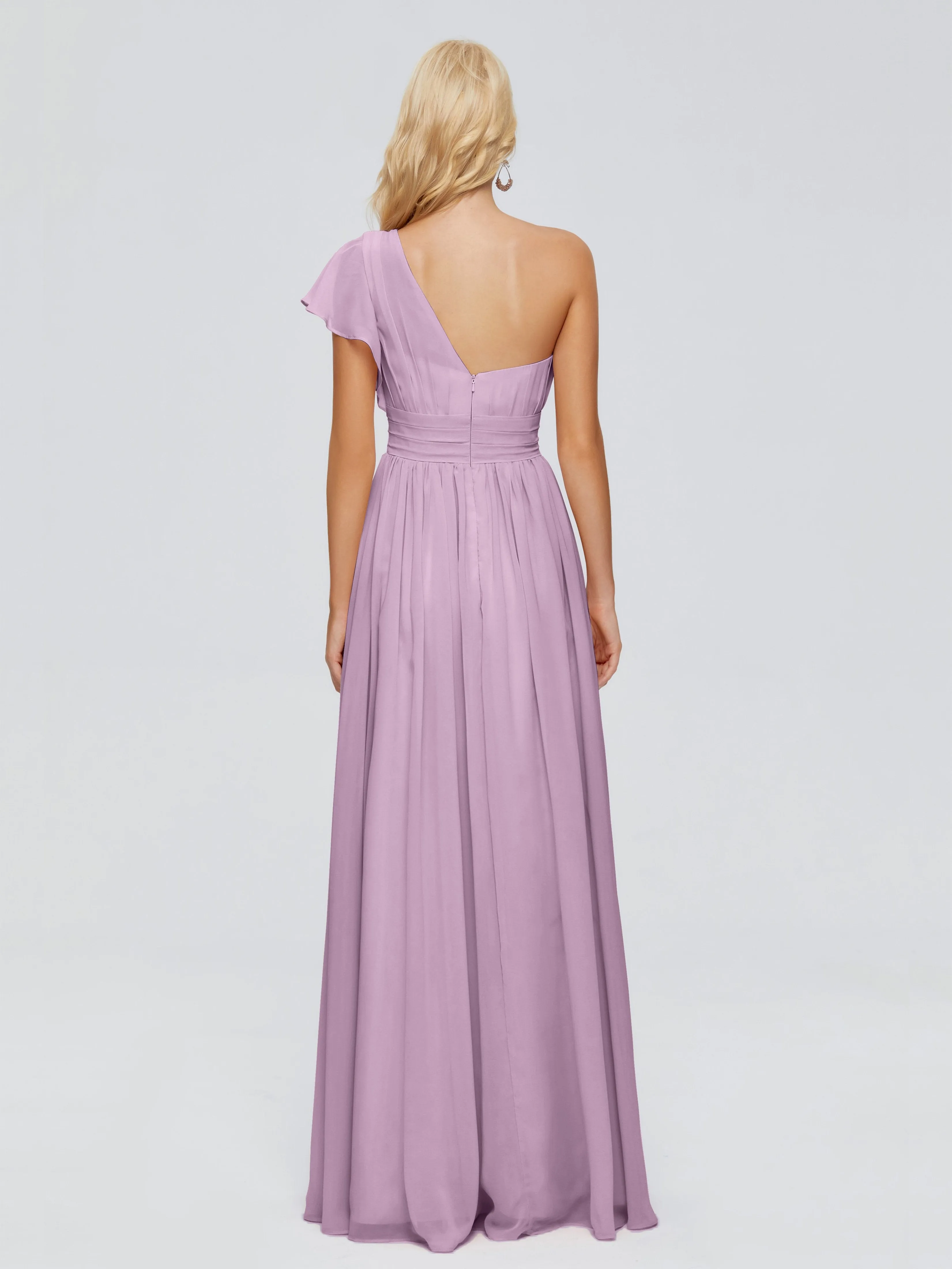 Rylee Gorgeous One Shoulder Pleated Chiffon Bridesmaid Dresses