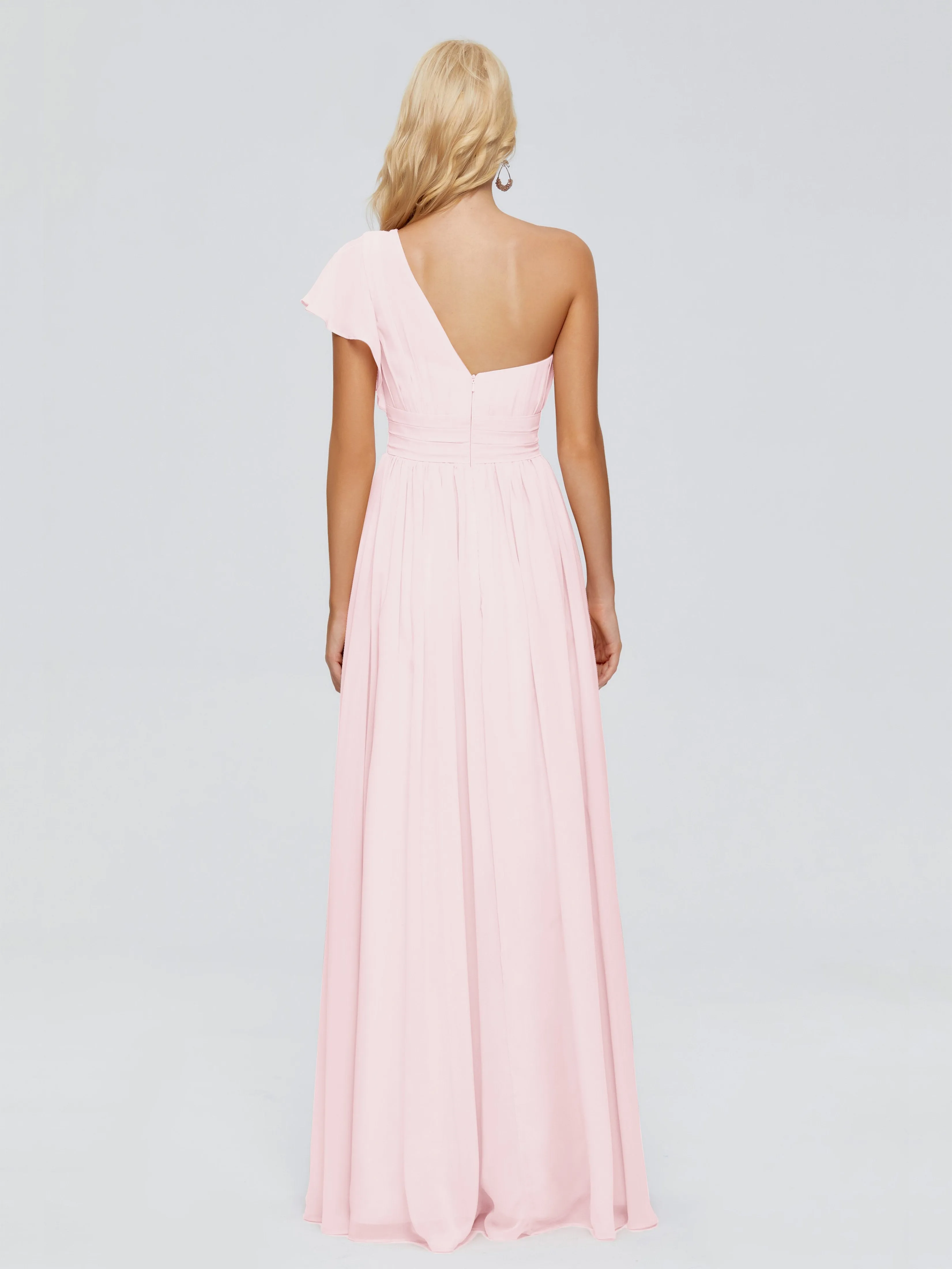 Rylee Gorgeous One Shoulder Pleated Chiffon Bridesmaid Dresses