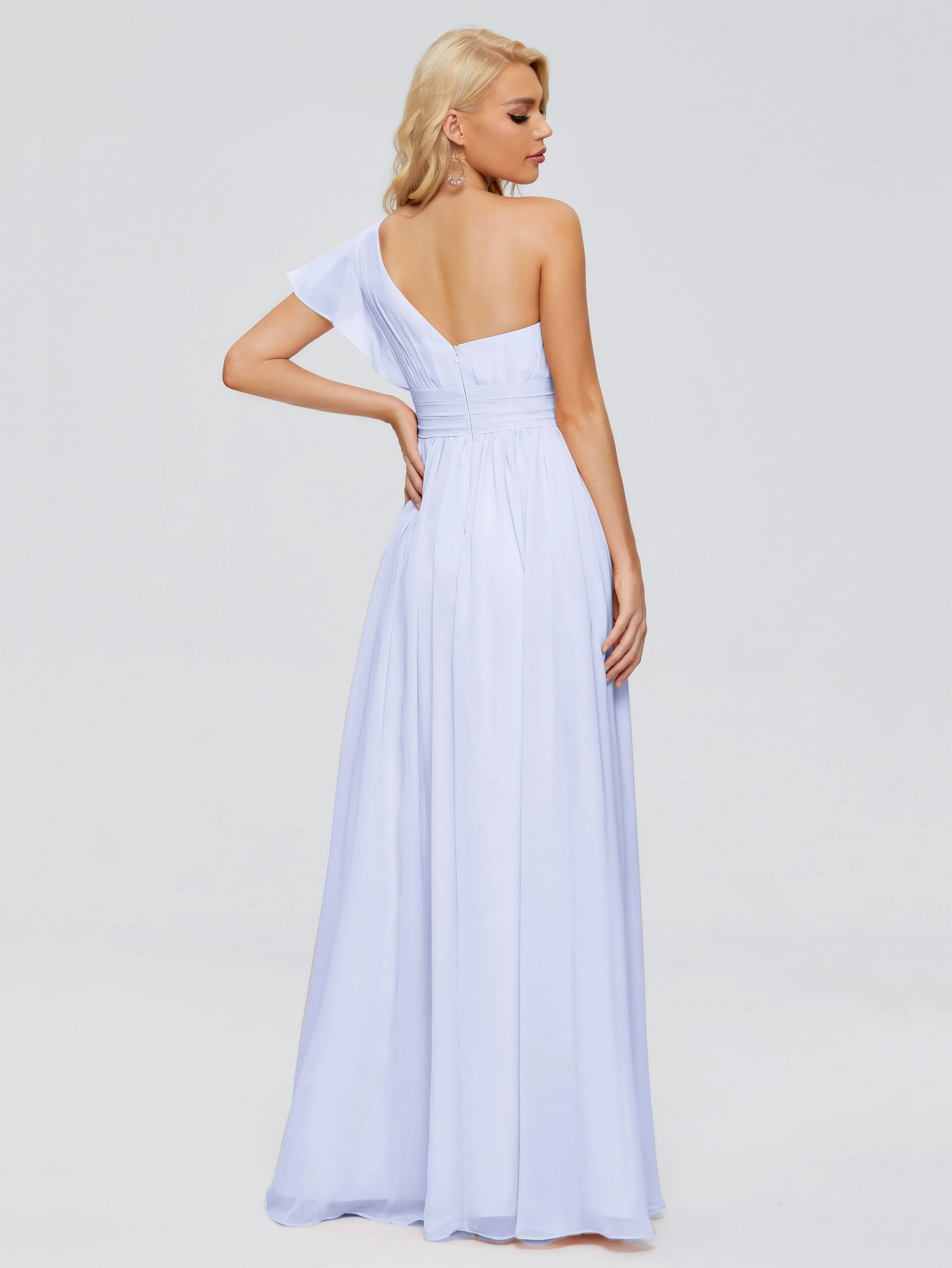 Rylee Gorgeous One Shoulder Pleated Chiffon Bridesmaid Dresses