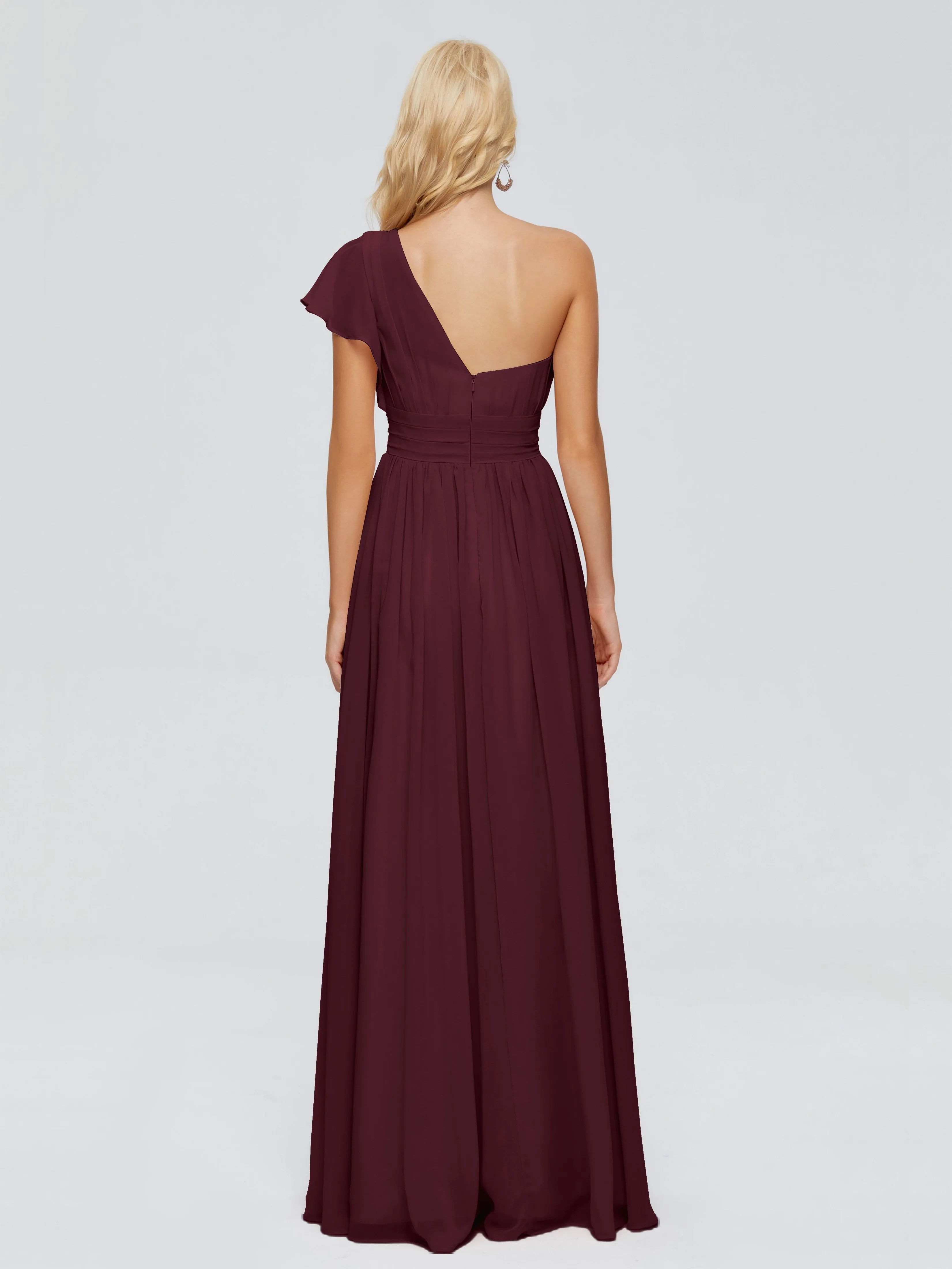 Rylee Gorgeous One Shoulder Pleated Chiffon Bridesmaid Dresses