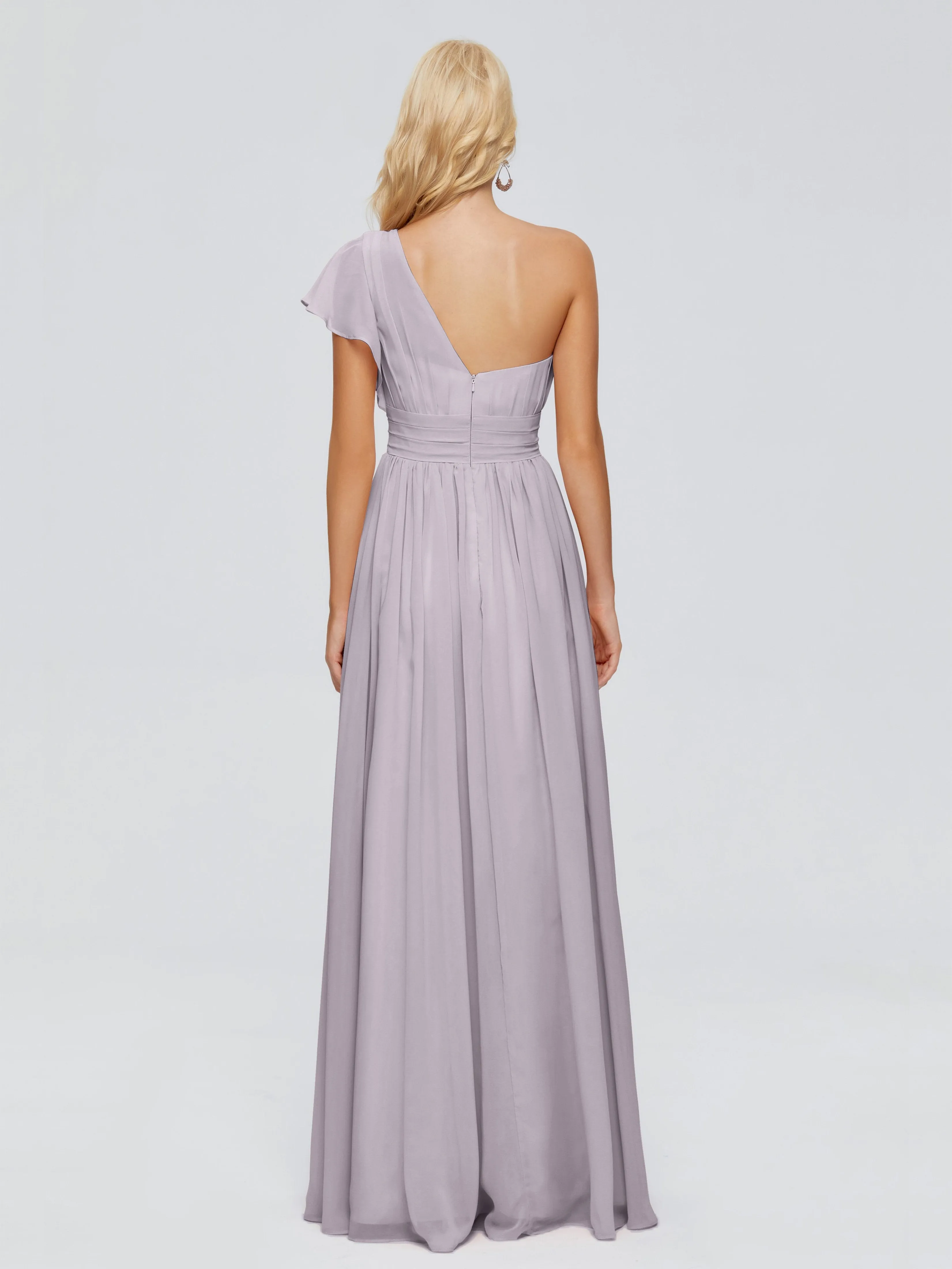 Rylee Gorgeous One Shoulder Pleated Chiffon Bridesmaid Dresses