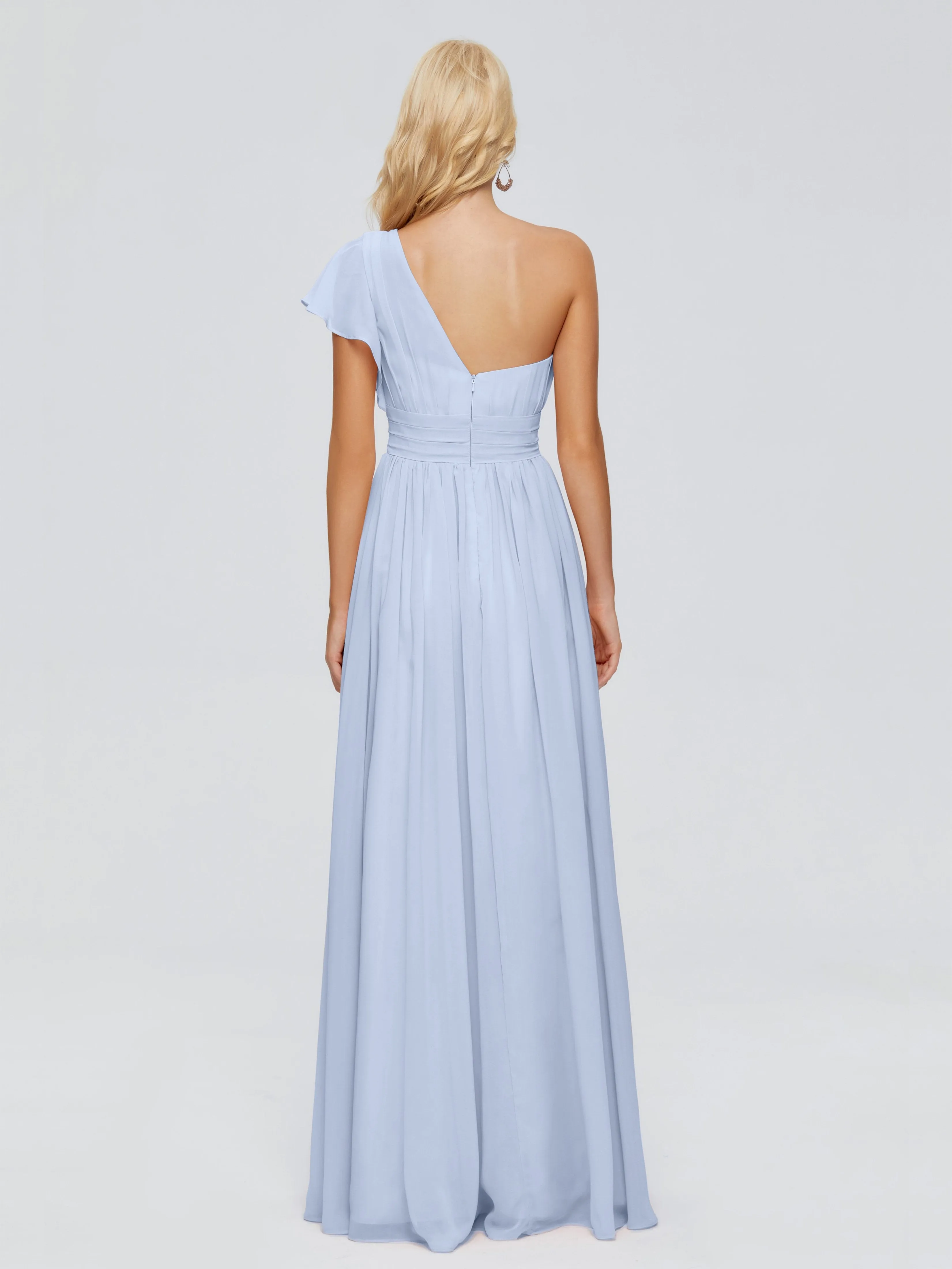 Rylee Gorgeous One Shoulder Pleated Chiffon Bridesmaid Dresses