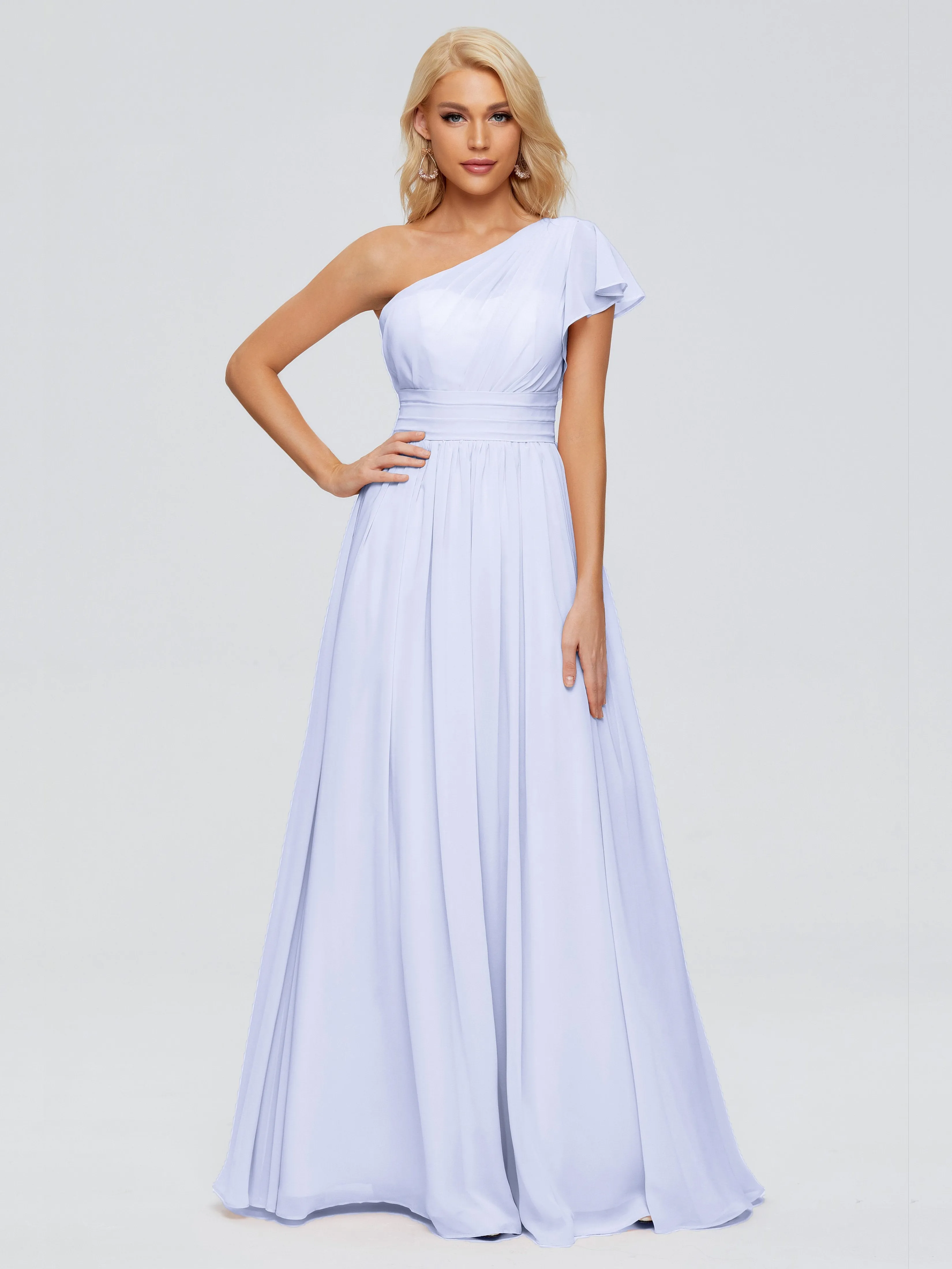 Rylee Gorgeous One Shoulder Pleated Chiffon Bridesmaid Dresses