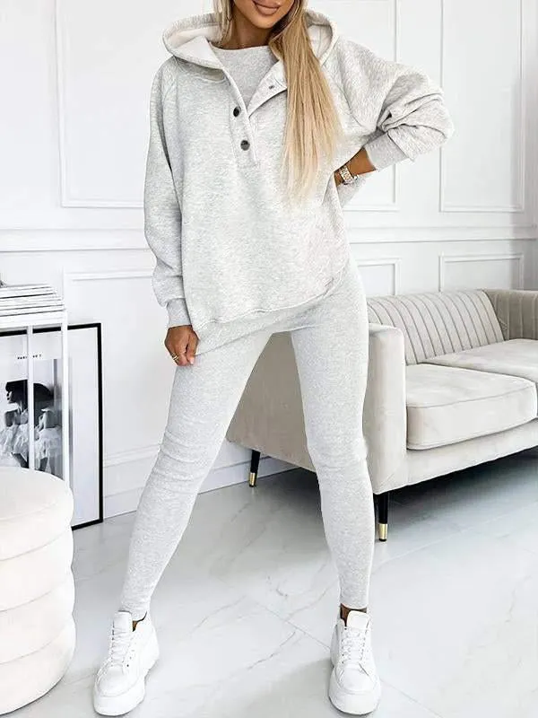 (S-5XL) Plus Size Hooded Casual and Comfortable Sweatshirt Two-piece Suit