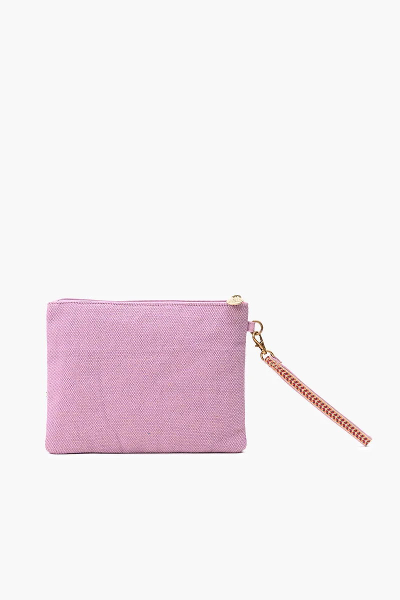 S Personalized Initial Embellished Wristlet Pouch