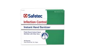 Safetec Instant Hand Sanitizer 0.9 gram Packets, 25/bx