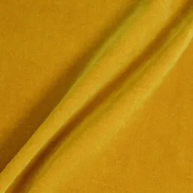 Saffron Yellow Plain Cotton Blend Velvet