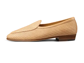 Sagan Classic Loafers in Natural Soft Woven Leather