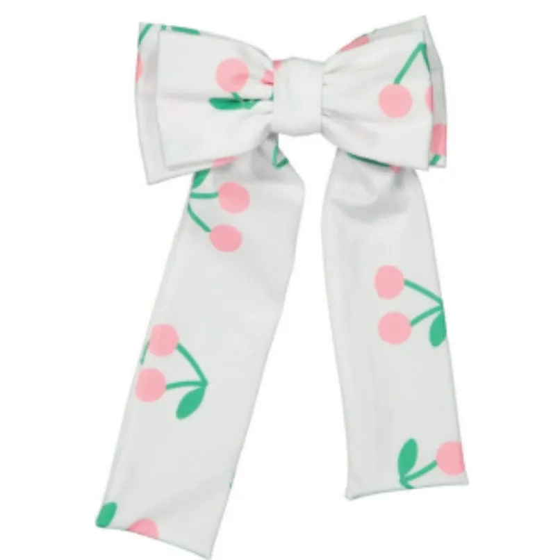 SAL & PIMENTA - Electric Cherries Hair Bow - White