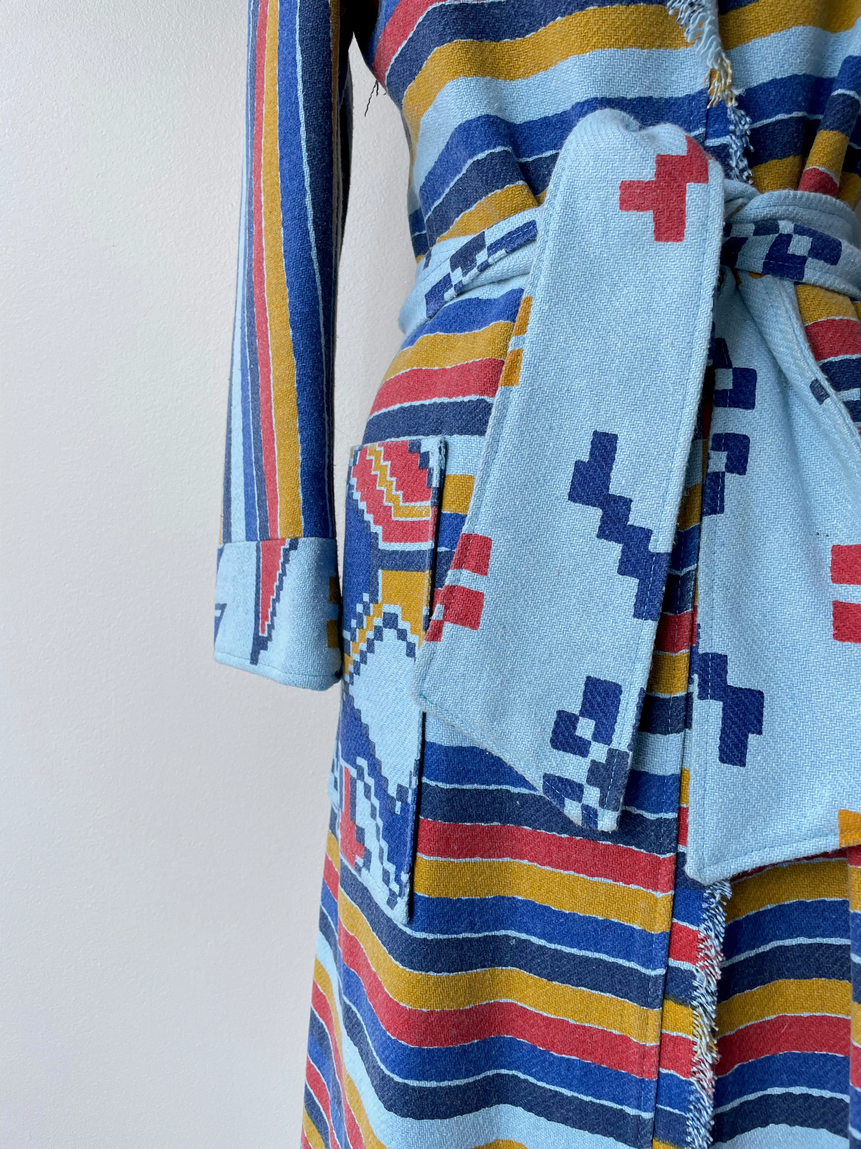 SALE | Vintage Serape Blanket Wrap Coat