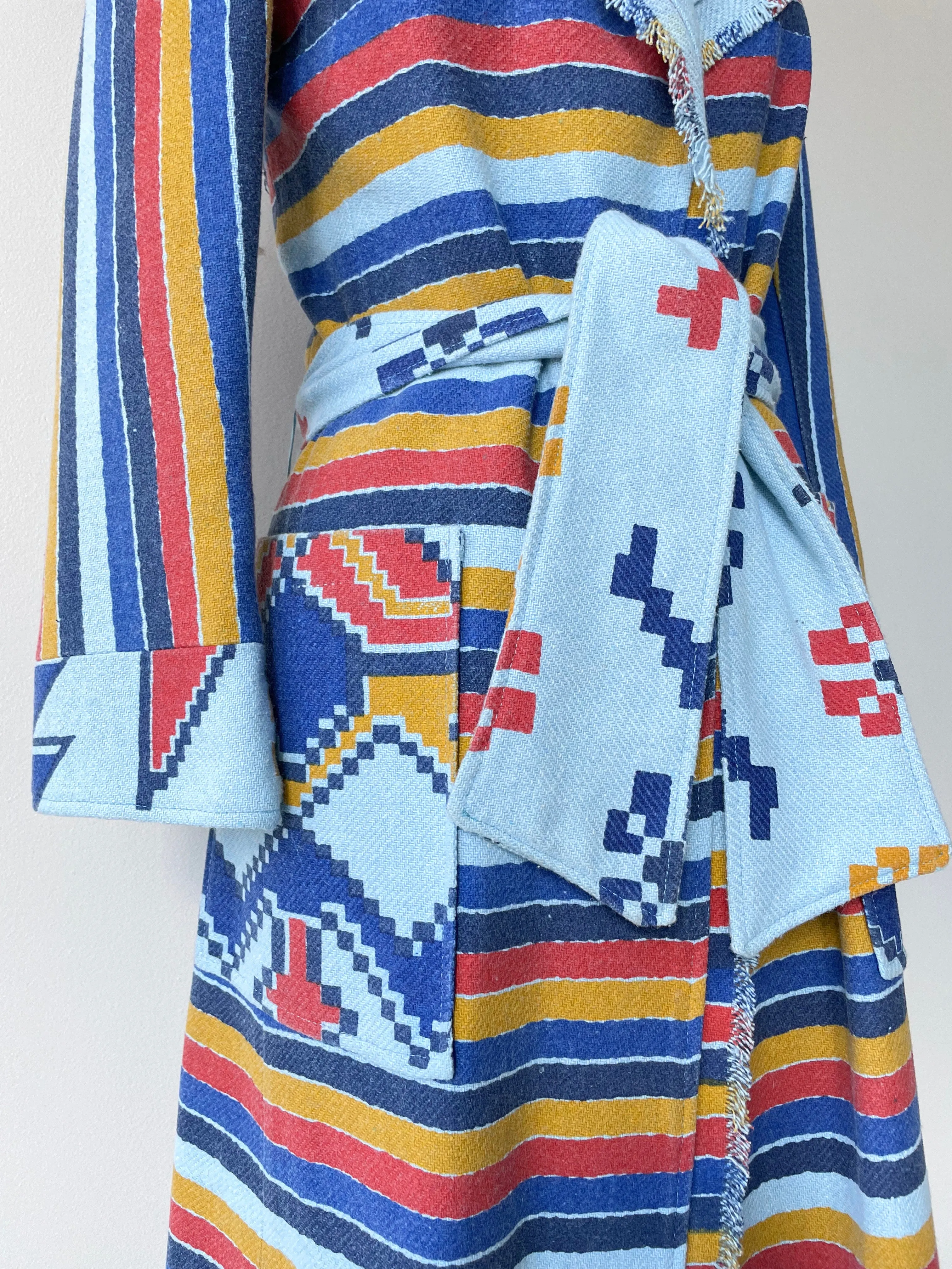 SALE | Vintage Serape Blanket Wrap Coat