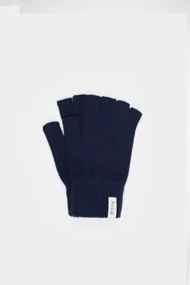 Sam Fingerless Wool Gloves Dark Blue