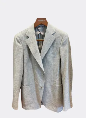 Samuelsohn Heathered Gray Knit Coat