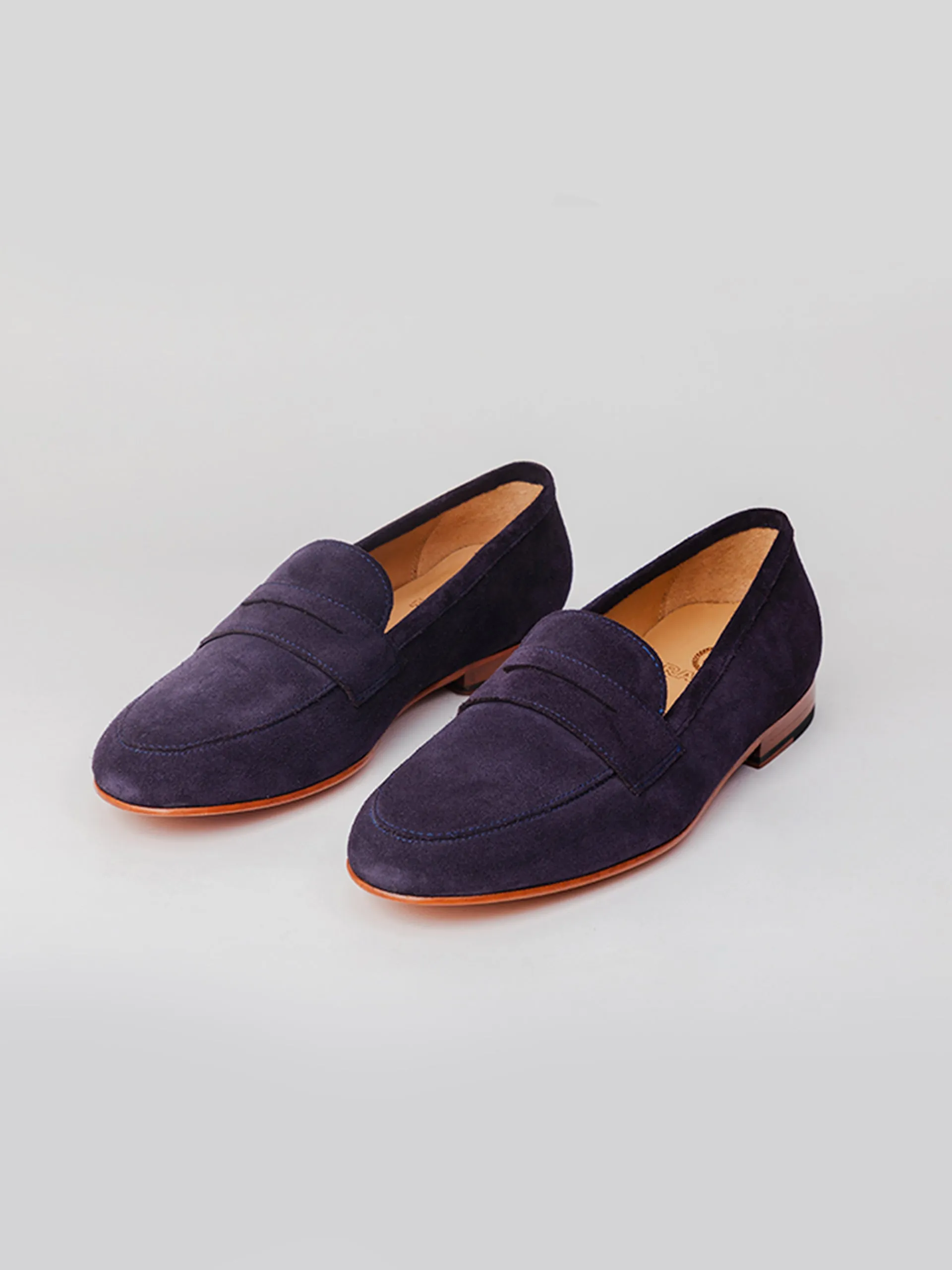 San Penny Loafer - Navy Suede