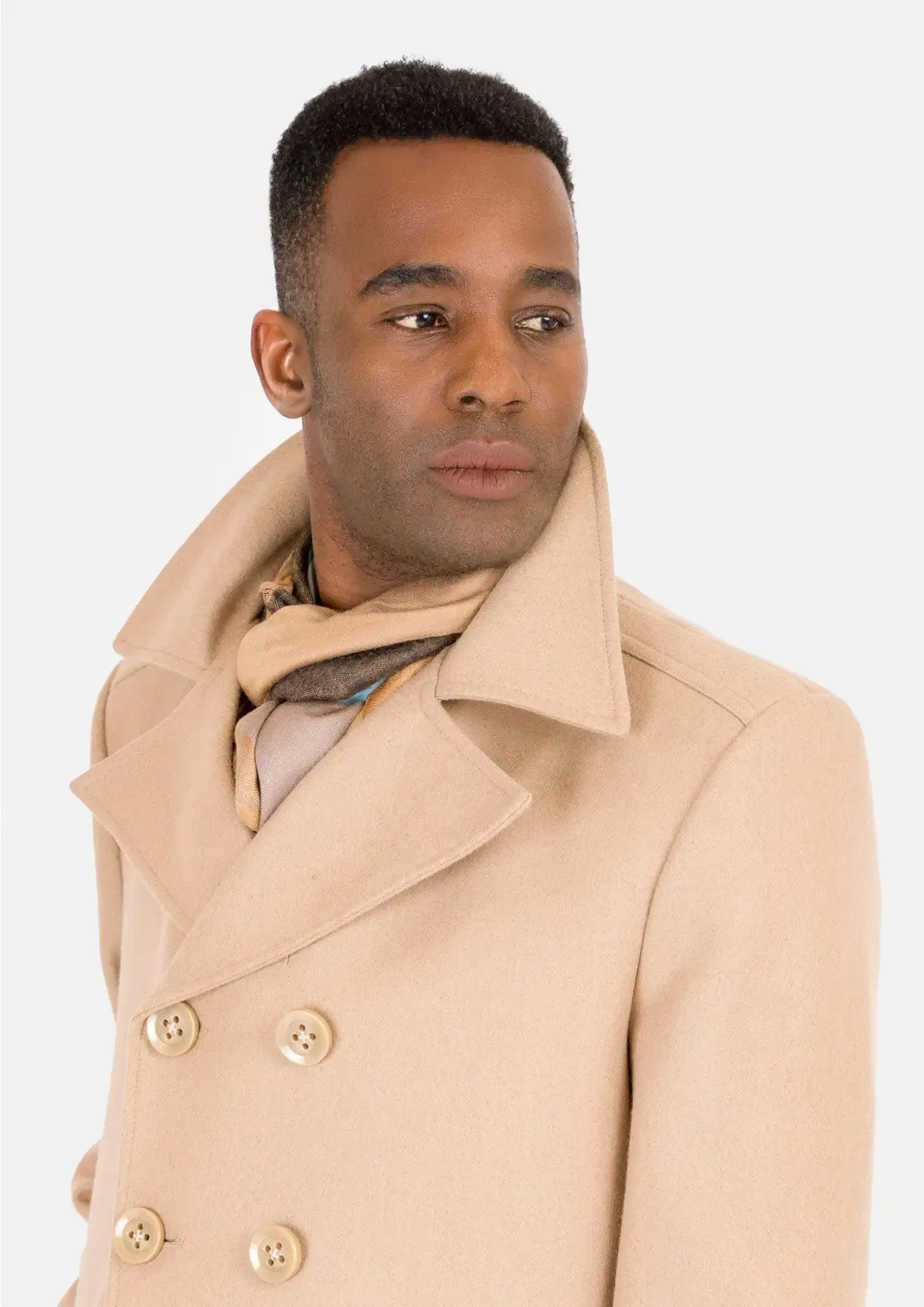 Sand Wool Signature Peacoat