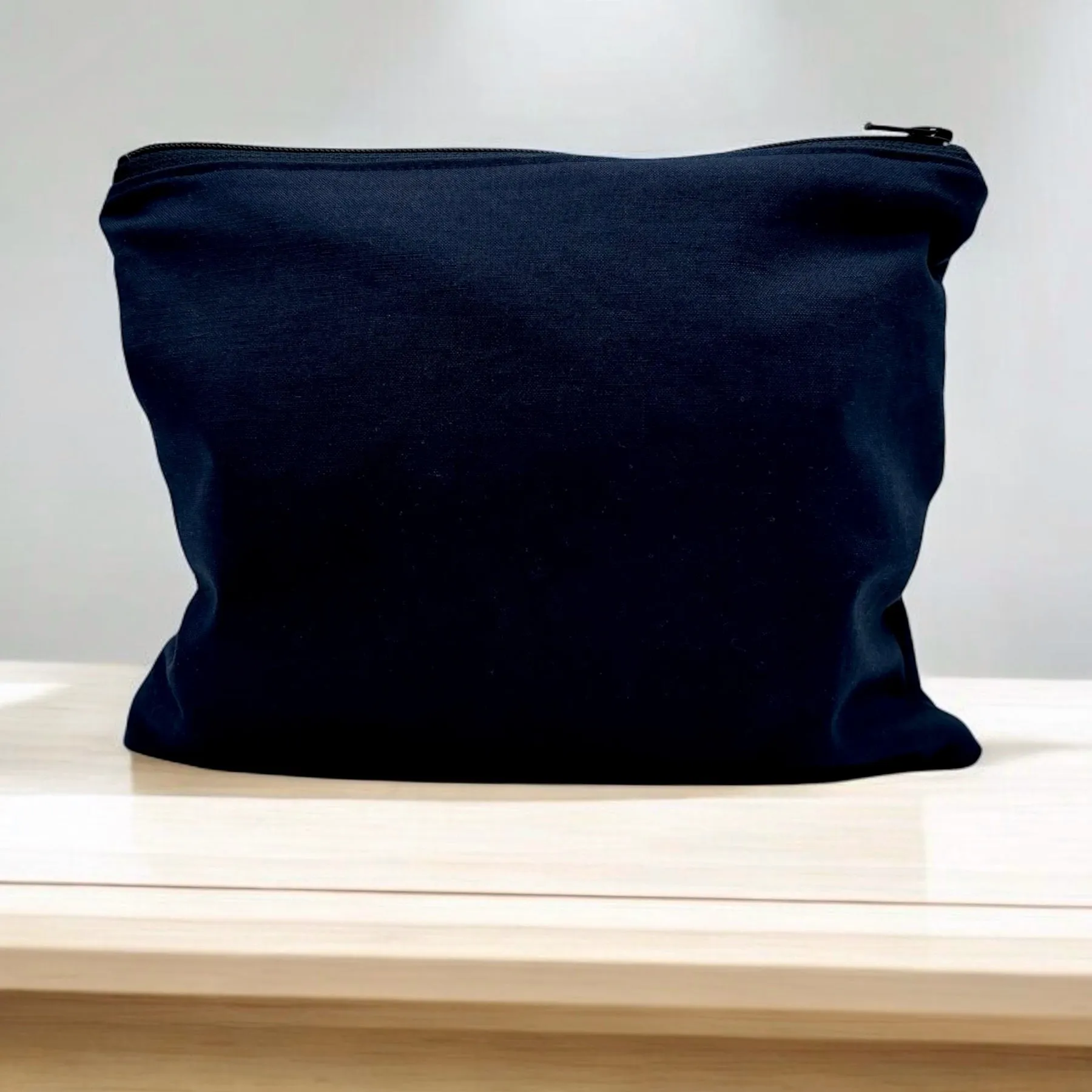 Sandwich Sized Reusable Zippered Bag Solid Blue Navy