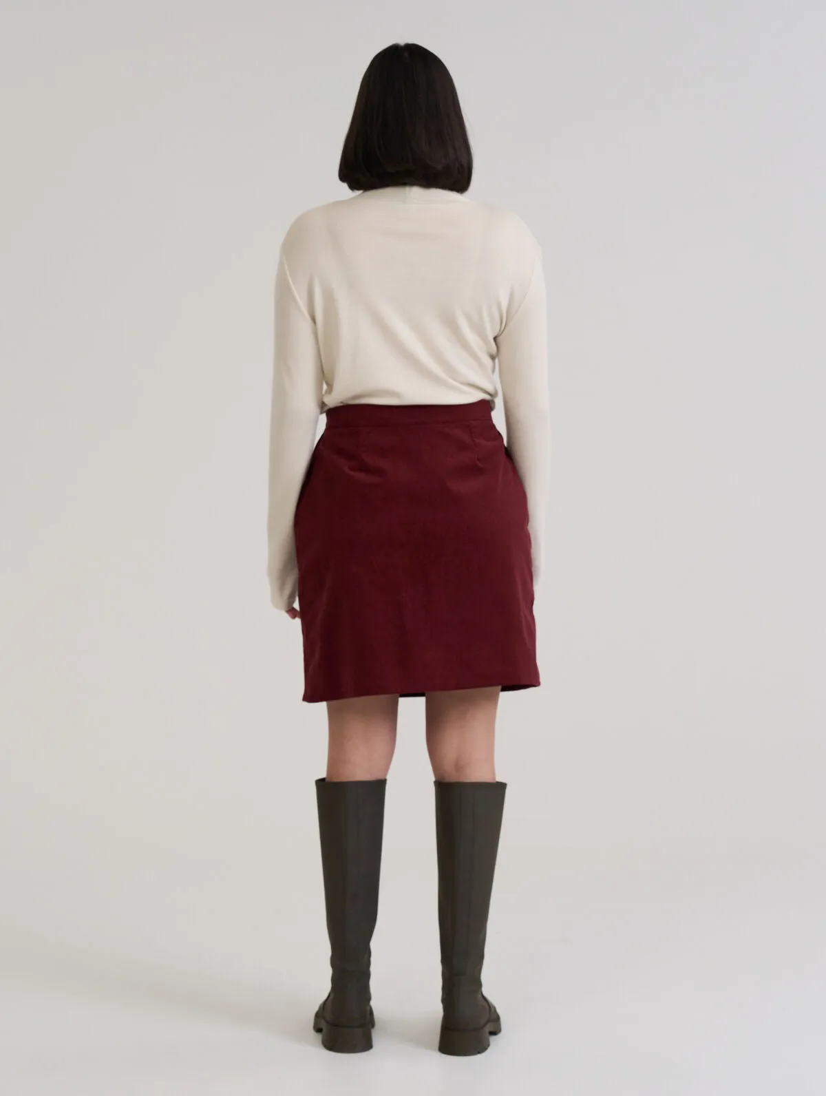 Sanni Corduroy Skirt Auburn Red