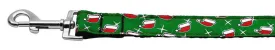 Santa Hat Nylon and Ribbon Collars . 1'' wide x 4' Leash