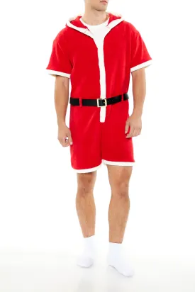 Santa Hooded Pajama Romper