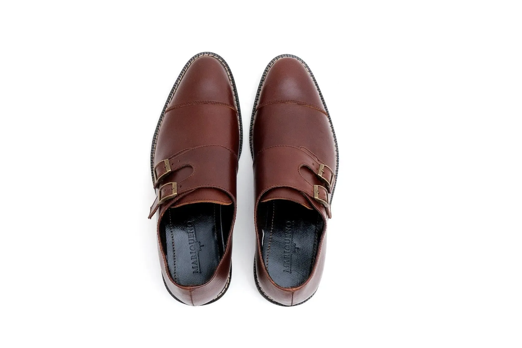 SANTIAGO Double Monkstrap Oxford - Walnut