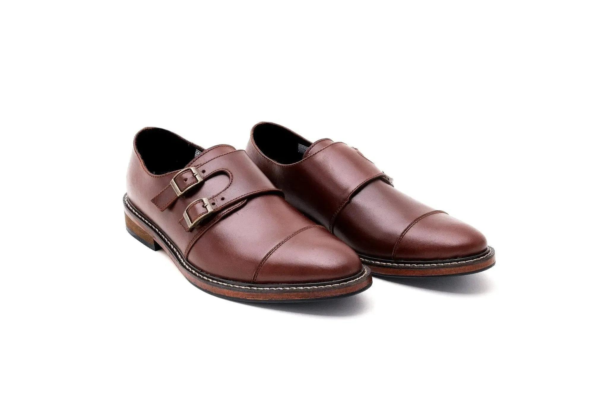 SANTIAGO Double Monkstrap Oxford - Walnut